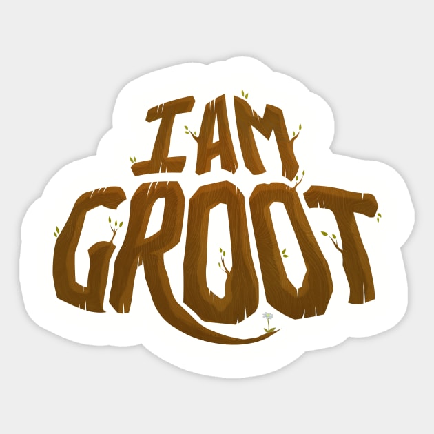 I Am Groot Sticker by Onwards Upwards